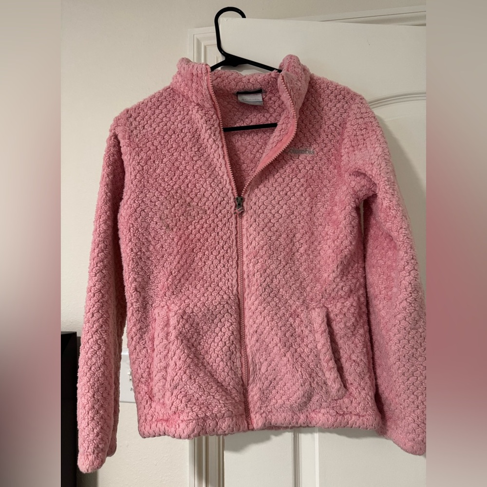 Columbia Full-Zip Sherpa Fleece Jacket – Light Pink